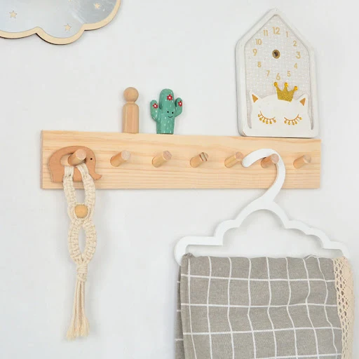 Title 6, Modern Wall Mounted Coat Hat Rack Hooks Wooden....