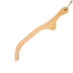 Wooden bread slicing knife with serrated teeth. Effortlessly slice perfect bread with this durable and easy to use knife — photo 1