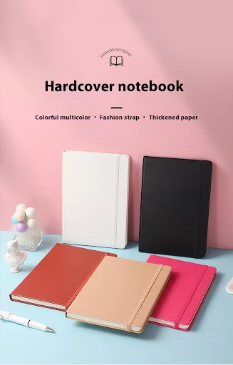 Title 9, A5 Hard Case PU Binding Band Notepad Cute Journ...