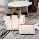 Bolso de lona bordado con perlas de gran capacidad para mujer, ideal para llevar todo lo esencial con estilo y elegancia. — foto 10