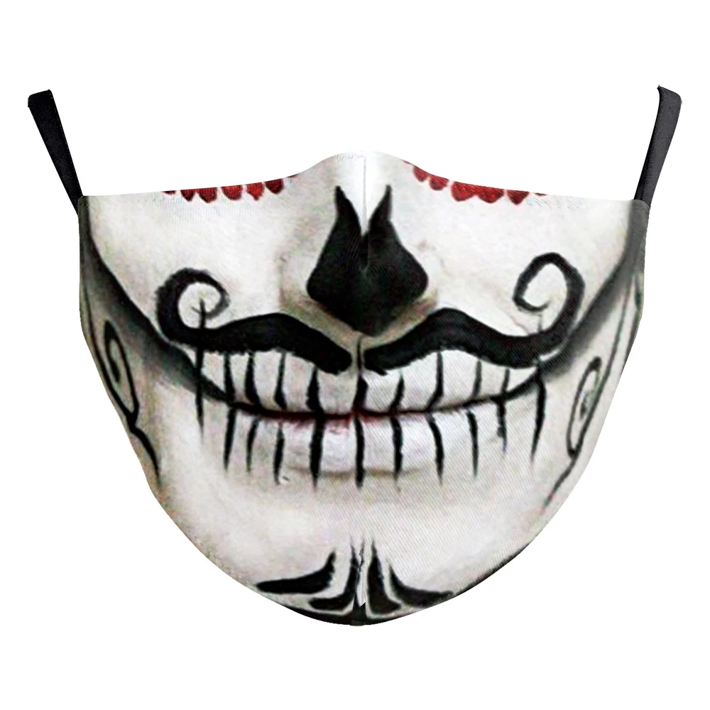 Milk Silk Double-layer Halloween Digital Printing Mask offers breathable comfort and a spooky style, perfect for costume — photo 10