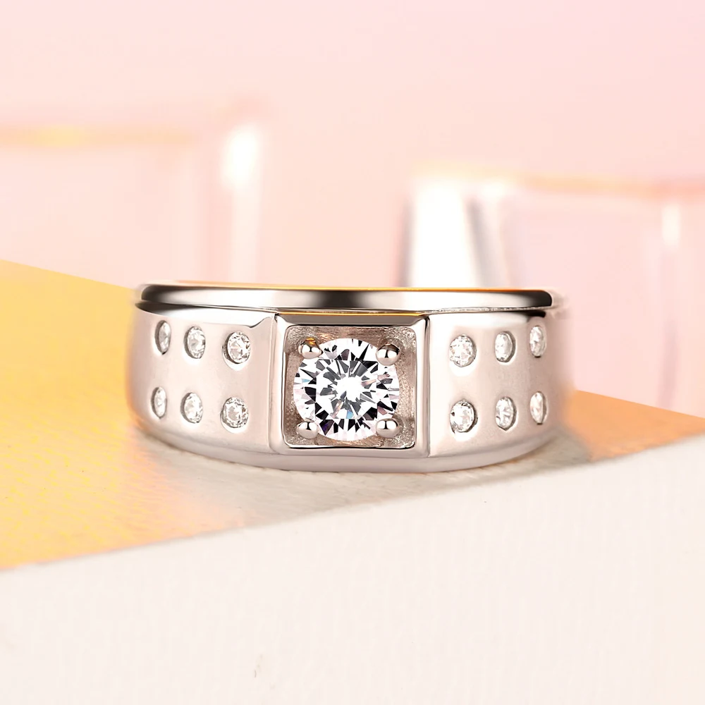 Anel masculino de prata esterlina com design simples e personalidade, um acessório moderno e estiloso para o seu visual. — foto 5