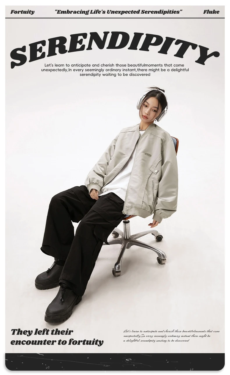 Title 2, Side Loose-leaf Design Pilot Jacket a stylish a...