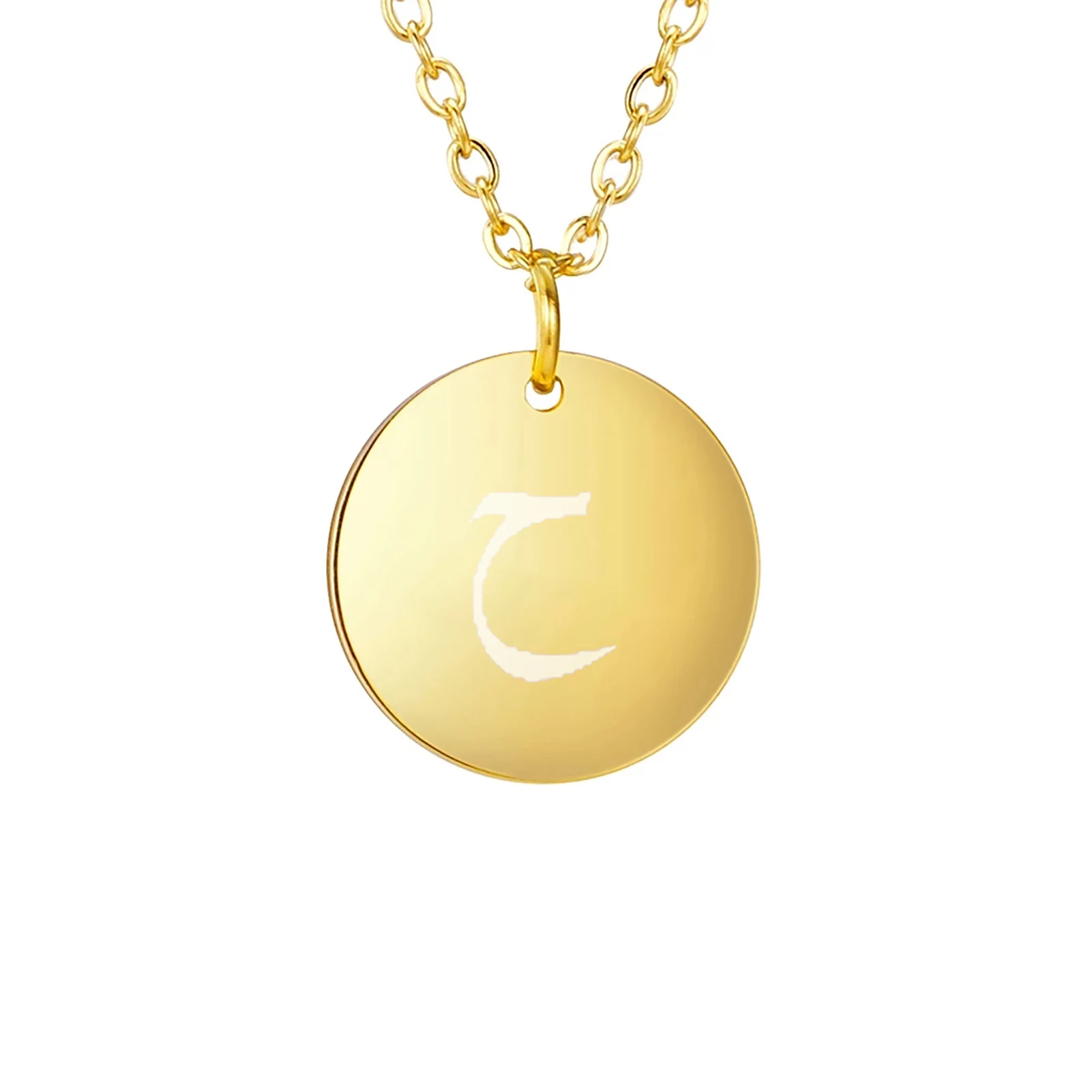 Colar de aço inoxidável com banho de ouro 18K, marcação a laser com números arábicos redondos, um acessório elegante e sofisticado. — foto 28