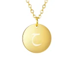 Colar de aço inoxidável com banho de ouro 18K, marcação a laser com números arábicos redondos, um acessório elegante e sofisticado. — foto 28