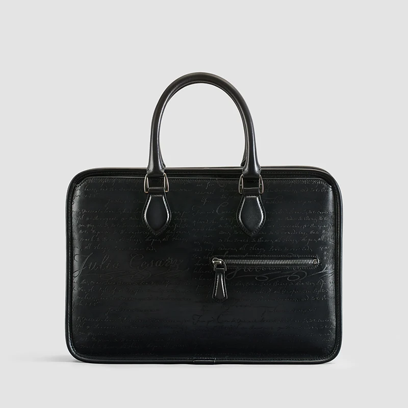Bolsa de Negócios Vintage Esfregada à Mão, Sofisticação e Durabilidade para Profissionais, Couro Genuíno, Estilo Clássico e Atemporal. — foto 6