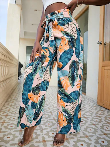 Title 7, Flower digital print yoga pants for women, plus...