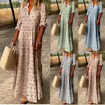 Vestido holgado y moderno de cuello alto, talla grande, estilo vintage, ajuste suelto y favorecedor, ideal para un look elegante y cómodo. — foto 5