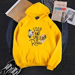 Moletom com capuz de letras criativas, solto, estilo coreano para estudantes. Jaqueta com capuz para um visual descontraído e moderno. — foto 10