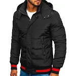 Jaqueta acolchoada de inverno masculina com capuz, quente e confortável. Ideal para o frio rigoroso. Aproveite o inverno com estilo e proteção. — foto 4