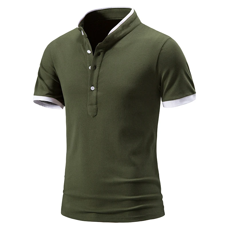 Title 3, New European and American Mens Stand Collar PO...