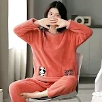 Women's Autumn and Winter Flannel Pullover, Thickened, Sweet Cartoon Design, Long Sleeve, Casual Home Wear for ultimate — photo 8