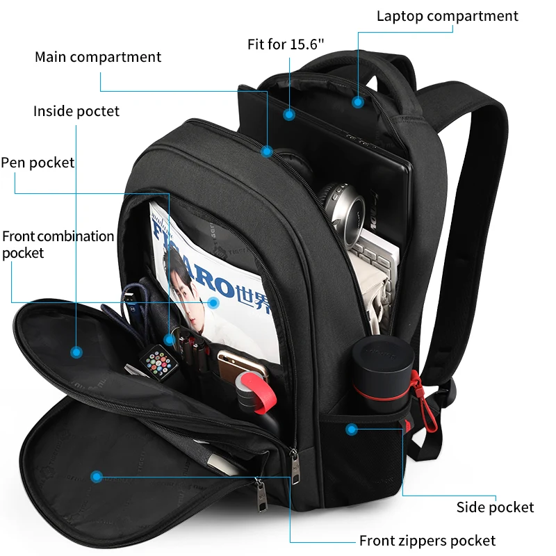 Title 1, Mochila de Viagem de Grande Capacidade para Com...