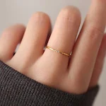 Anel japonês com diamante inalterável nos detritos, simples, de interesse especial, luxo leve. Uma joia duradoura para você. — foto 7