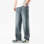 Men's loose and simple solid color jeans for ultimate comfort and style. Perfect for casual wear, offering freedom of mo — photo 5