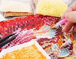 Moda Portre Elmas Boyama Kiti, tam kare veya yuvarlak, parlak sanat eserleri yaratın ve rahatlayın. — Fotoğraf 2