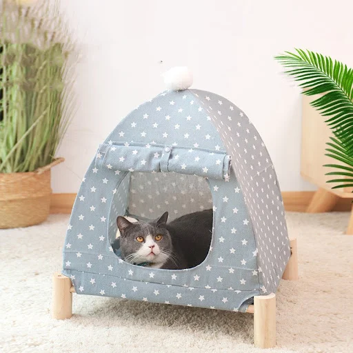 Title 3, Removable and Washable Wooden Cat House for Pet...