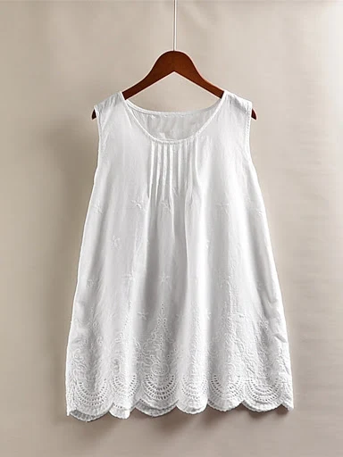 Title 6, Womens Solid Color Hollow Pleated Stripes Slee...