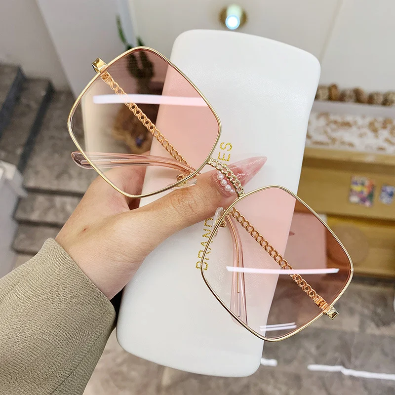 Title 4, Large Frame Hollow Leg Sunglasses provide clear...
