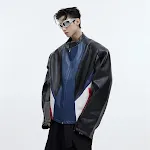 Men's Splicing Color Motorcycle Suit in PU Leather, Provides Protection and Style for Road and City Riding, Enjoy Safe a — photo 5