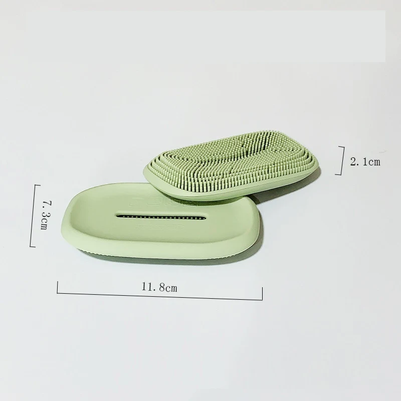 Creative Double-Sided Silicone Soap Holder Box Flexible Multifunctional Bathroom Kitchen Dish Cleaning Brush Soap Storag — photo 3