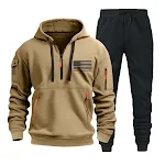 Moletom com capuz outono inverno com zíper, múltiplos bolsos, estilo esportivo casual, perfeito para atividades ao ar livre e uso diário. — foto 3