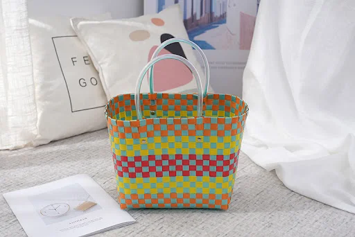 Title 10, Bolsa feminina de moda com tecido diagonal esti...