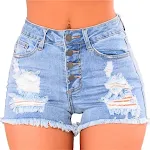 Summer New Style Female Ripped All-Match Denim Shorts. Get a casual and stylish summer look with these versatile, comfor — photo 2
