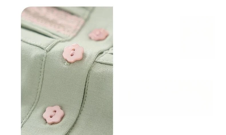 Camisola feminina de verão, elegante estilo francês, com renda macia, manga curta, modal de algodão, cor contrastante, para noites frescas e confortáveis. — foto 5