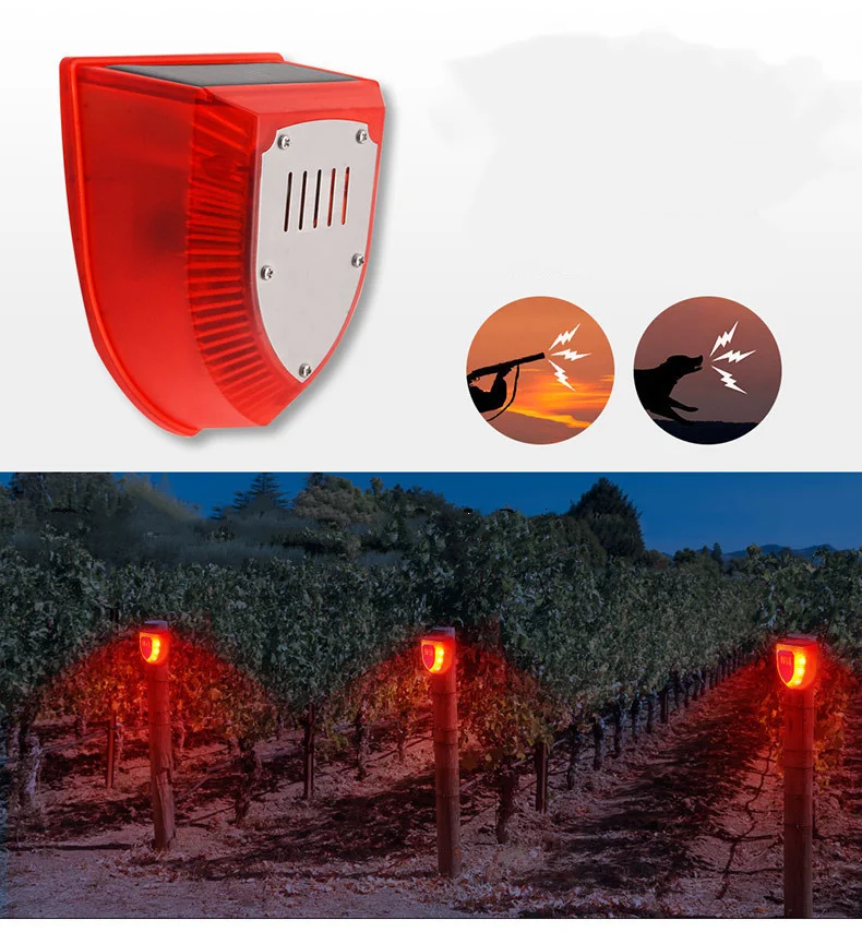 Title 3, Solar Powered Outdoor Alarm with Human Body Ind...