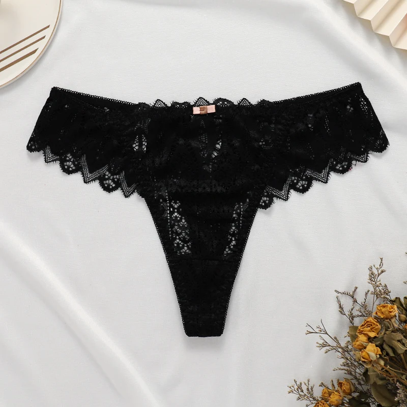 Title 7, Womens Fashionable Lace Thong Breathable Cross...