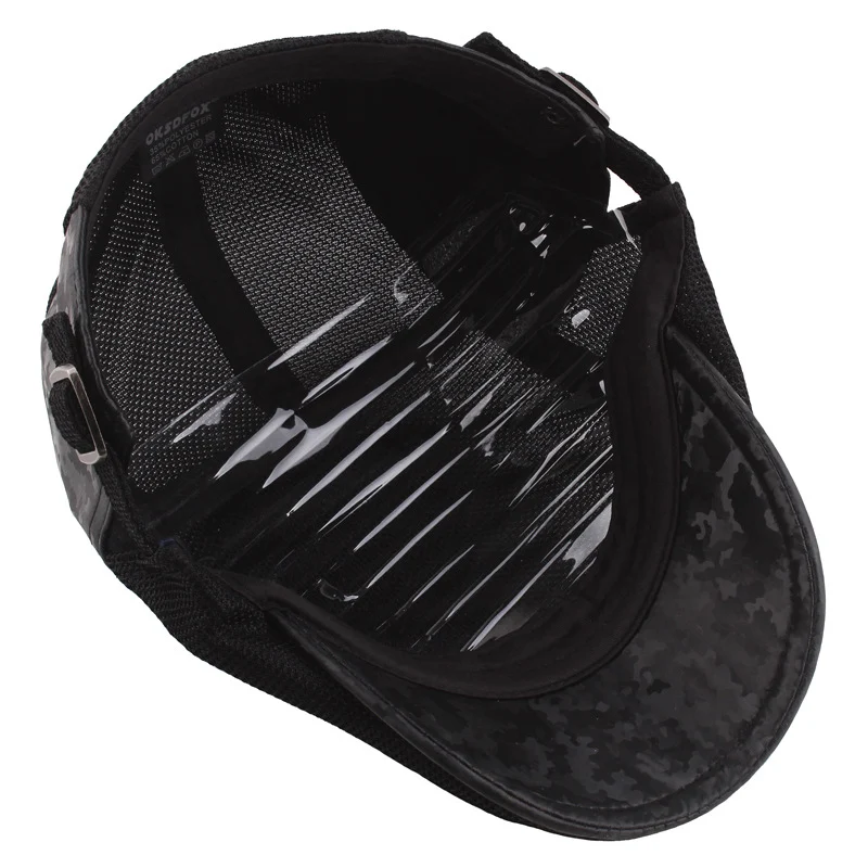 Title 7, Spring and Summer Hollow Mesh Beret Men Breatha...