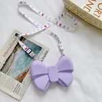 Bolsa Princesa com Laço e Moedeiro Diagonal Bolsa Pai-filho, perfeita para moedas, cartões e pequenos itens, um acessório elegante. — foto 11