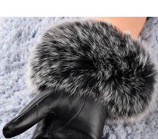 Title 3, Womens sheepskin fleece-lined warm gloves for ...