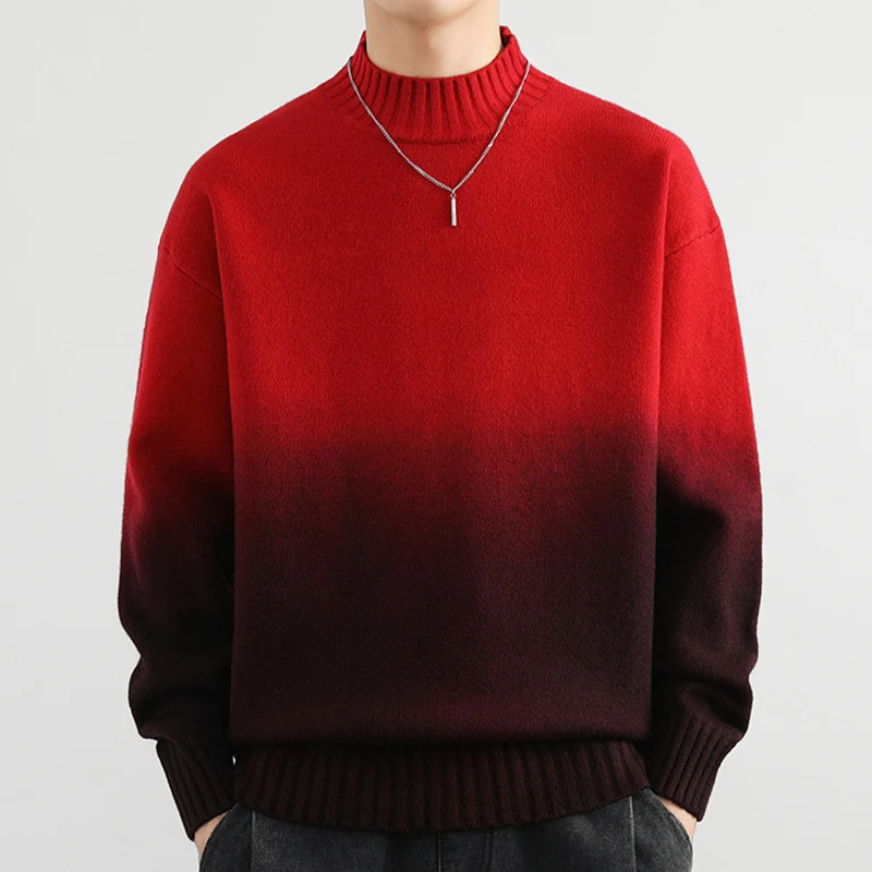 Men's Fashion Personality Gradient Sweater. Comfortable and stylish for any occasion. Modern design and a unique gradien — photo 4