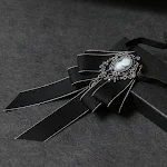 Gravata borboleta com alfinete de lapela para homens e mulheres, estilo britânico com flor no colarinho, realçando o seu temperamento. — foto 12