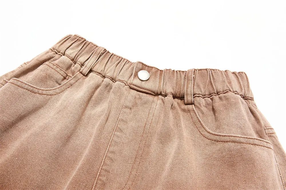 Title 12, Shorts masculinos soltos de jeans com tingiment...