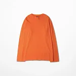 Camiseta Outono Básica Retrô de Cor Sólida com Mangas Longas. Essencial para sobreposições e conforto no outono. Perfeita para looks casuais e elegantes. — foto 3