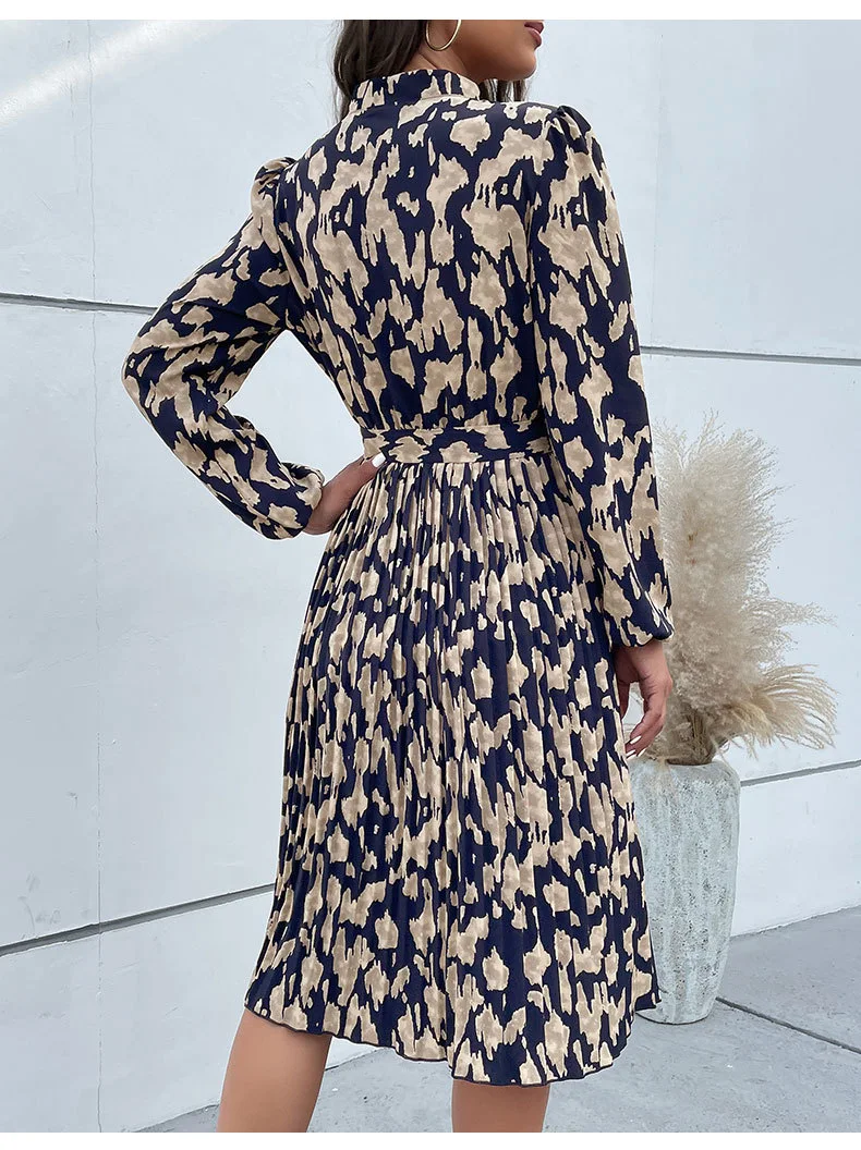 Title 3, Womens Pleated Print Long Sleeve Dress offers ...