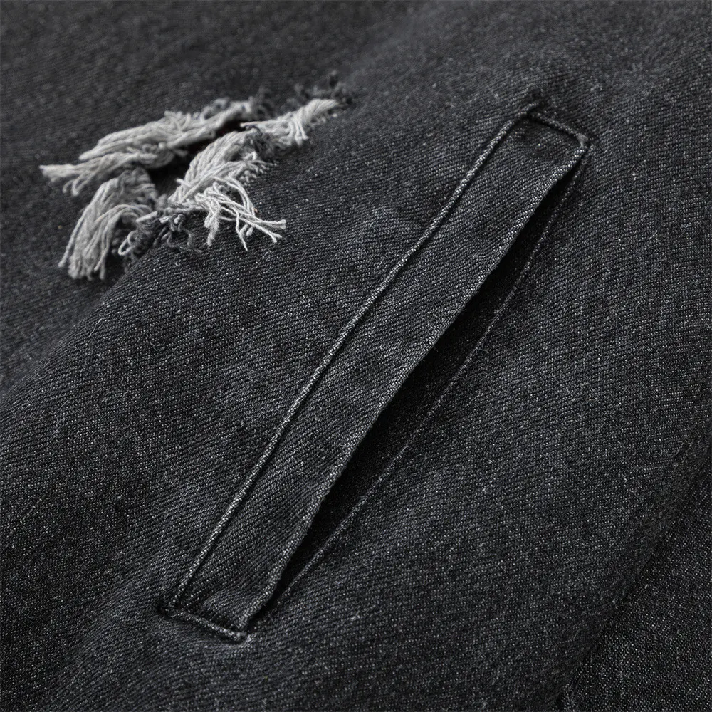 Title 6, Vintage Autumn and Winter Loose Washed Denim Ja...