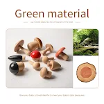 Brinquedo educativo para bebês, quebra-cabeça empilhável de madeira de faia em forma de cogumelo, blocos de montar para desenvolvimento. — foto 2
