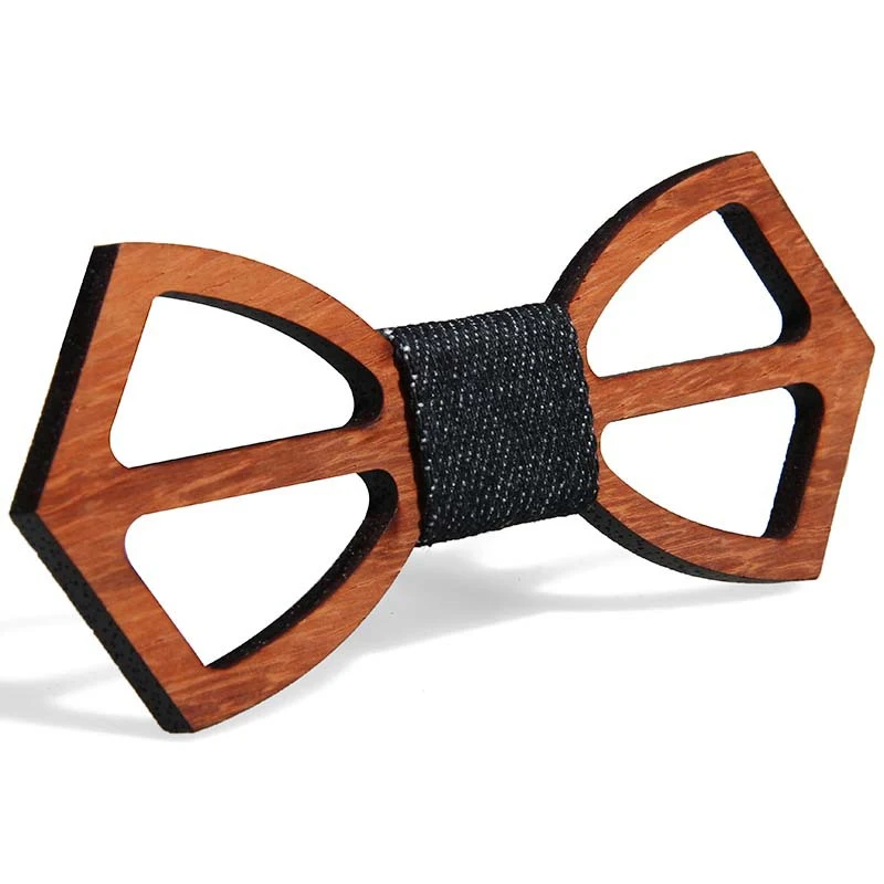 Title 8, Green hand collar red pear solid wood bow tie, ...