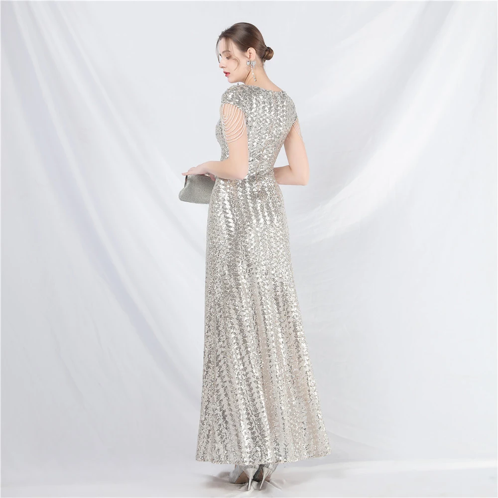 Title 33, Womens A- Line Craft Bead Sequins Dress