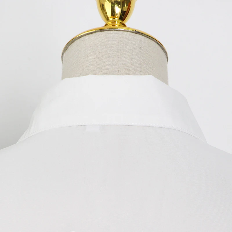Title 10, Lapel Long Sleeve Ostrich Hair Panel Shirt