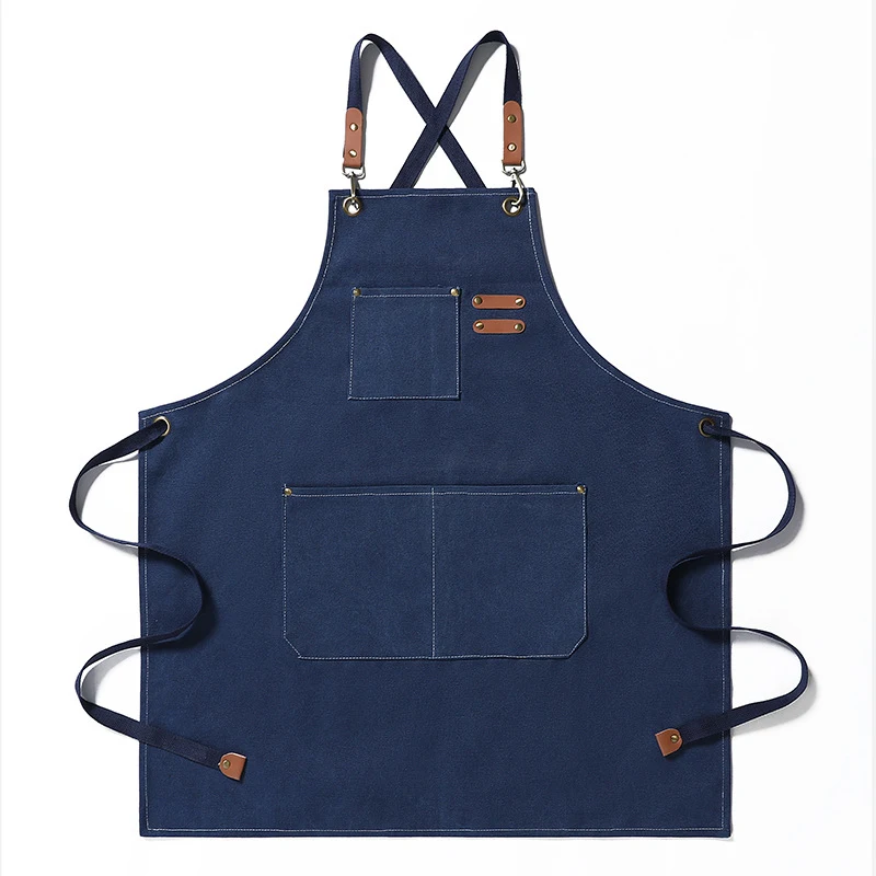 Title 5, Thickened Canvas Jean Apron for Home, Barista, ...