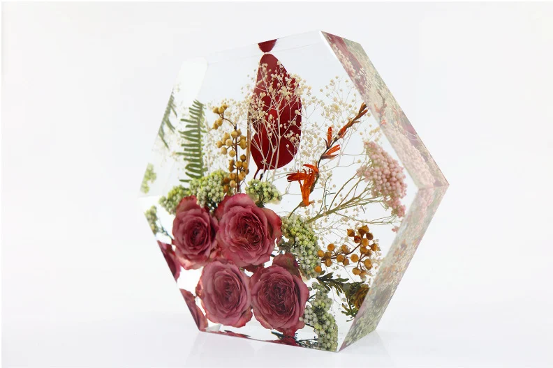 Title 14, Resin Crystal Glue Large Geometric Hexagon Deco...