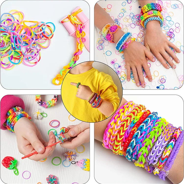 Title 10, Rainbow Rubber Band Hand-woven DIY Bracelet Kit...
