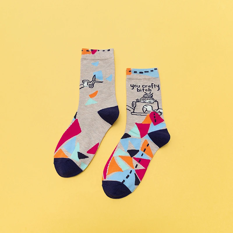 Title 6, Personality Contrast Color Graffiti Womens Tub...