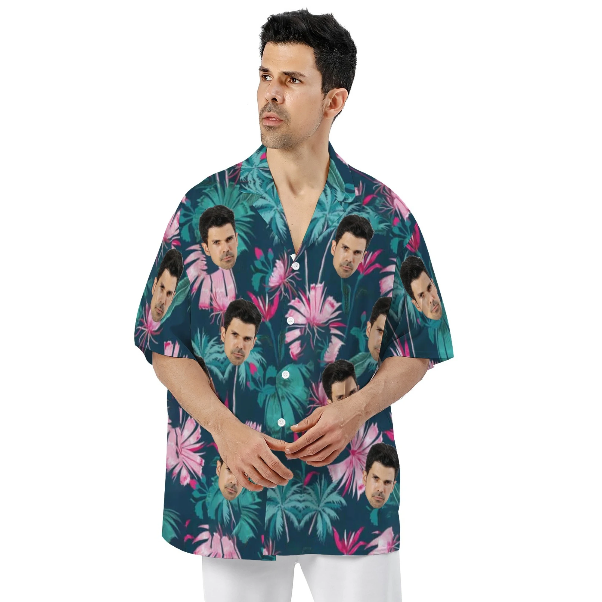Camiseta com estampa de rosto personalizada Imprima sua foto na roupa Crie sua camiseta única e exclusiva agora mesmo! — foto 5