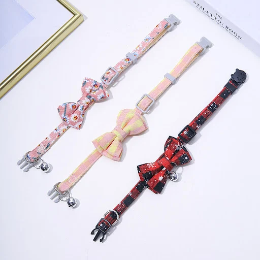 Title 1, Small Dogs Christmas Collar Quick Release Plaid...